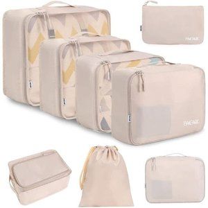 8 Set Packing Cubes Luggage Packing Organizers for Travel Accessories